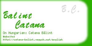 balint catana business card